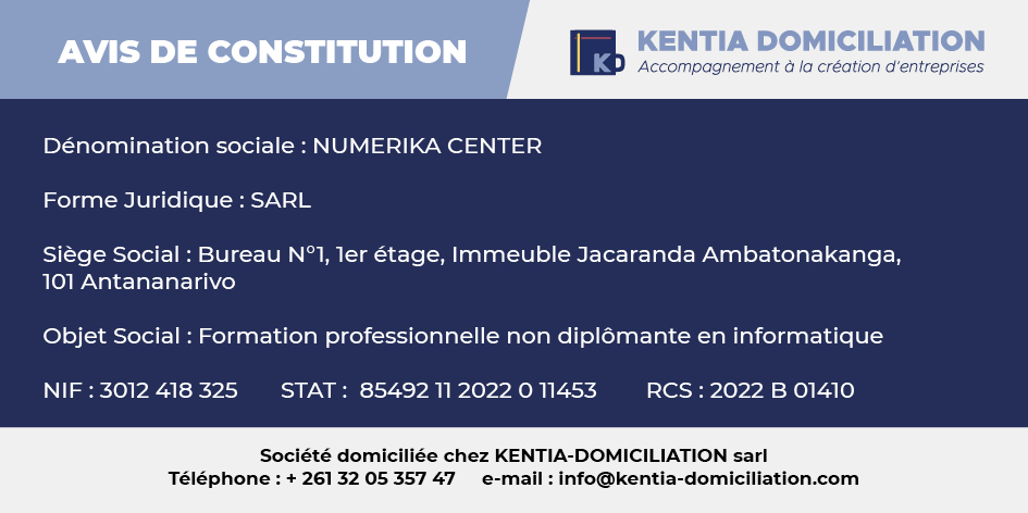 NUMERIKA CENTER sarl