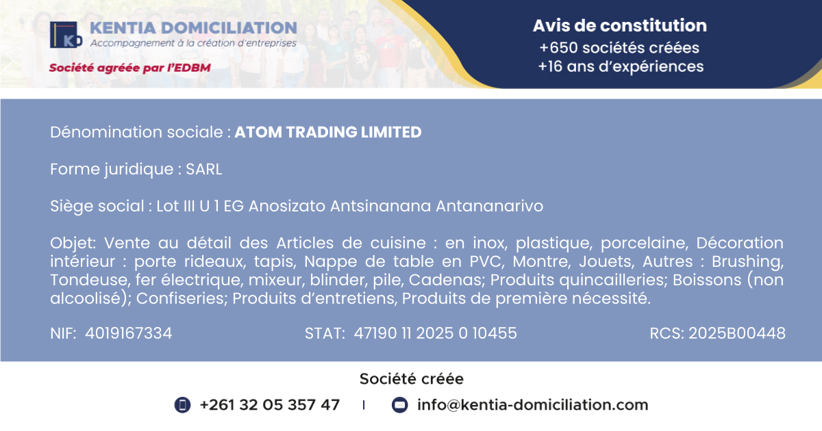 ATOM TRADING LIMITED